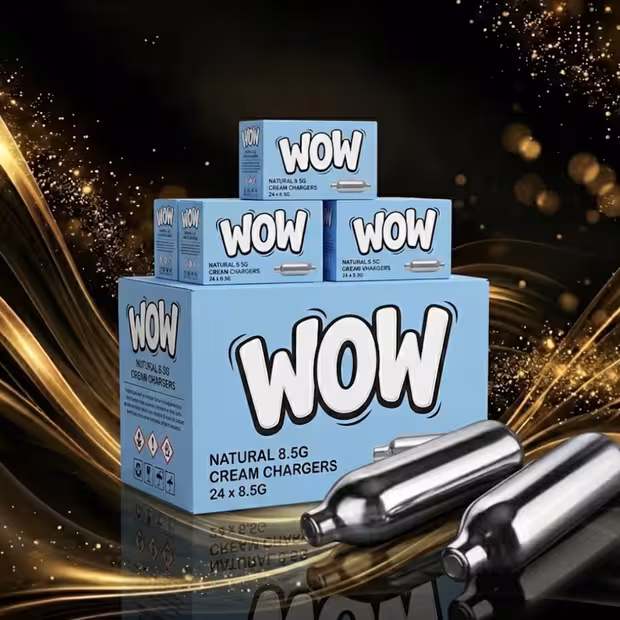 Кутия 24 капсули райски газ WOW 8.5g – N2O за сметана, 0.28 € на капсула